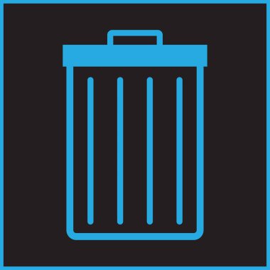 Çöp sepeti simge vektör,