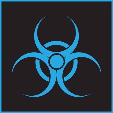 vektör biyolojik tehlike işareti veya simge