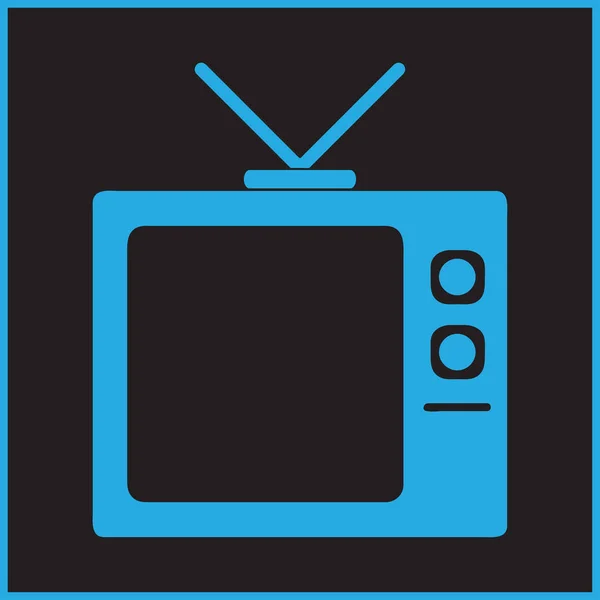 TV pictogram vector, solide illustratie, pictogram — Stockvector