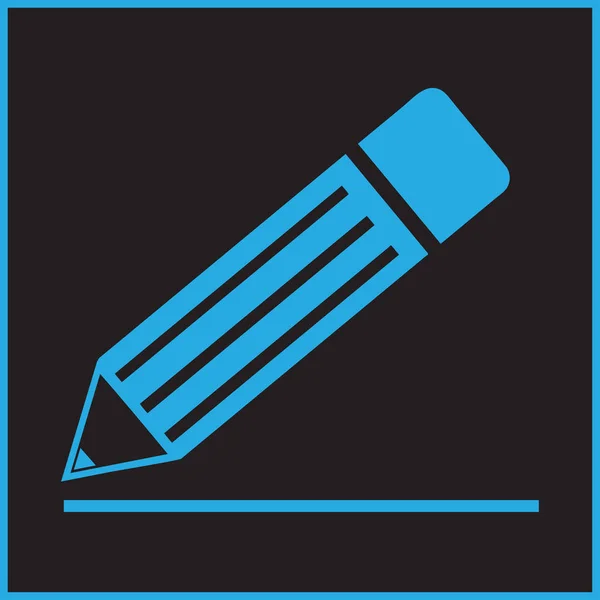 Bleistift isoliert flache Web-Handy-Symbol — Stockvektor