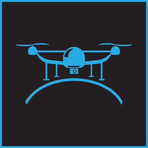 Fotó- és videóinak drone icon — Stock Vector