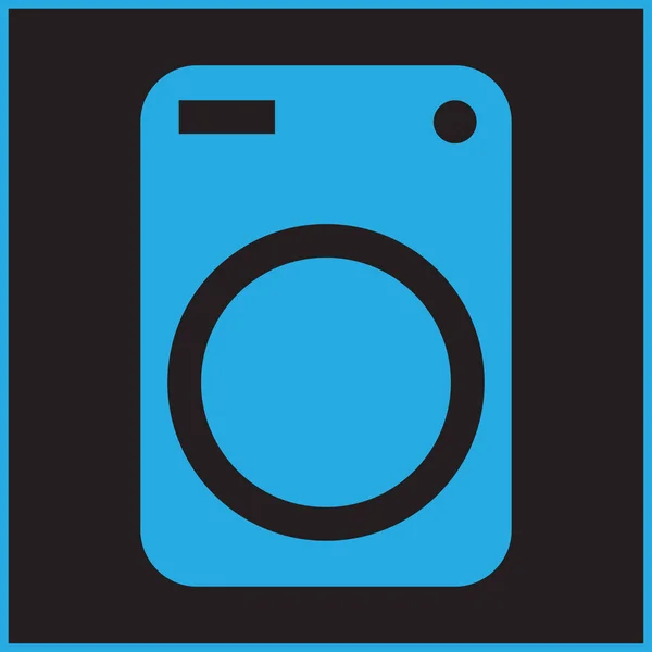 Het pictogram van de wasmachine. Webdesign — Stockvector