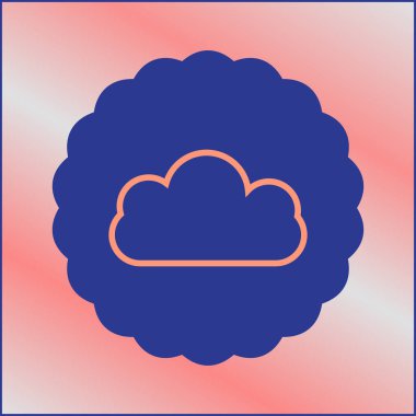 Bulut simgesi vektör illüstrasyonu