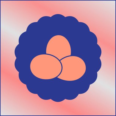 Yumurta simgesi vektör illüstrasyonu