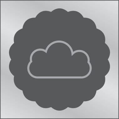 Bulut simgesi vektör illüstrasyonu