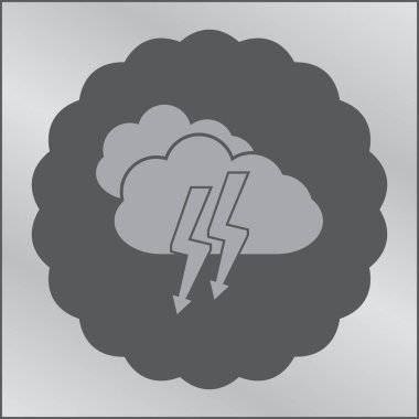 Bulut simgesi vektör illüstrasyonu