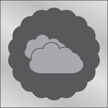 Bulut simgesi vektör illüstrasyonu