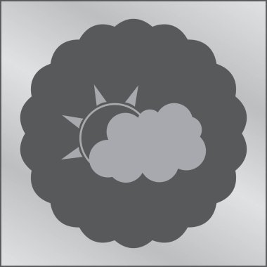 Bulut simgesi vektör illüstrasyonu