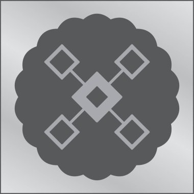 Akış şeması simge vektör.