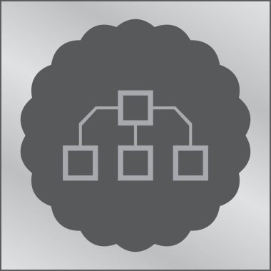 Akış şeması simge vektör.