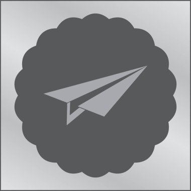 düzlem ikonu vektör illüstrasyonu