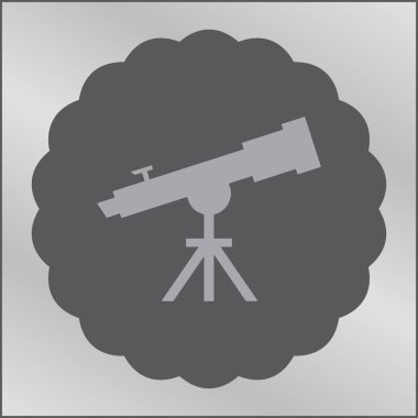 teleskop simgesi vektör illüstrasyonu