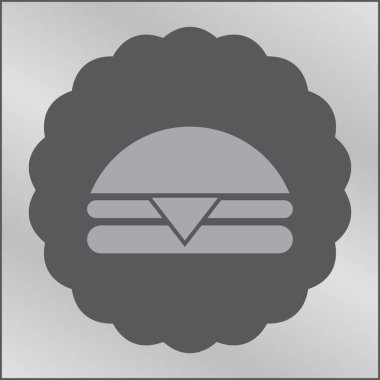 Hamburger ikonu vektör illüstrasyonu