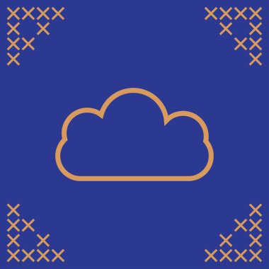 Bulut simgesi web vektör.