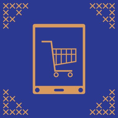 Trendy düz stil telefon simgesini. Vektör çizim, Eps10.