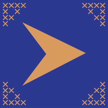 Ok simgesini trendy düz stil. Vektör çizim, Eps10.