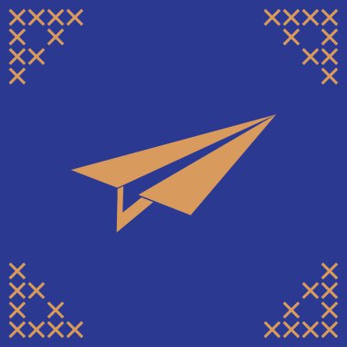 Uçak simge vektör, katı illüstrasyon, sembol