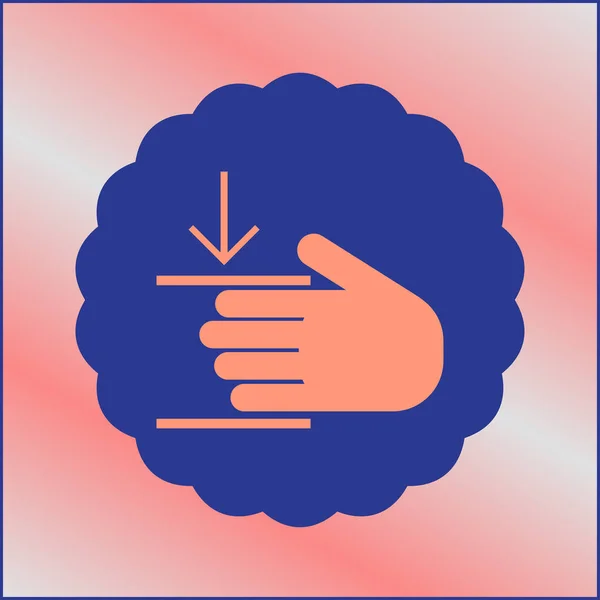 Vettoriale mani protettive icona vettoriale illustrazione — Vettoriale Stock