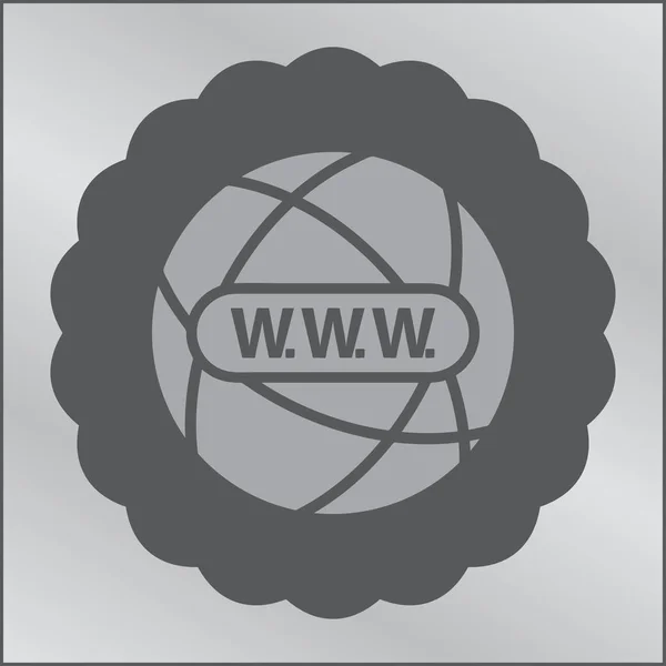 Globo com ícone de design de site linha fina para web e celular — Vetor de Stock
