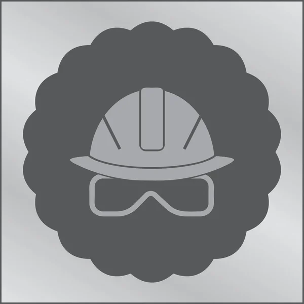 Ilustración vectorial de iconos web - casco de seguridad, casco duro — Vector de stock