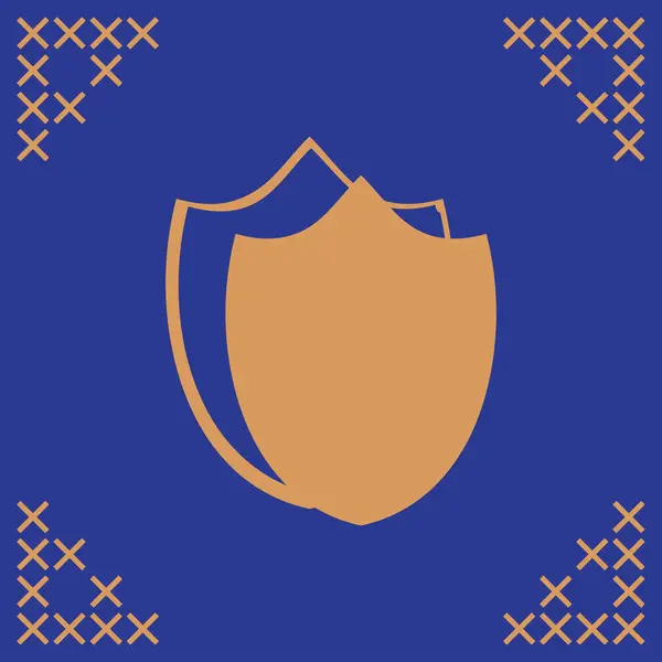 Icono de escudo en estilo plano de moda, EPS10 . — Vector de stock