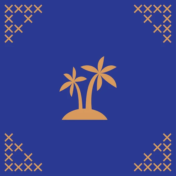 Palmera. plantilla de logotipo de vector — Archivo Imágenes Vectoriales