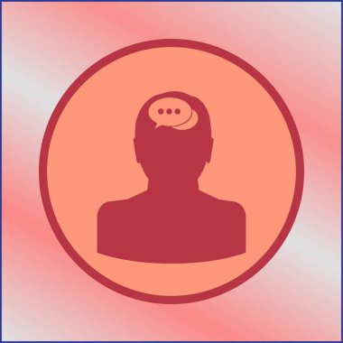 siluet profil resmi adam - vektör