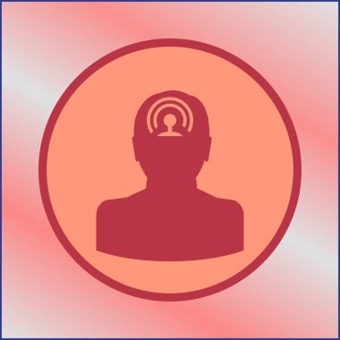 siluet profil resmi adam - vektör