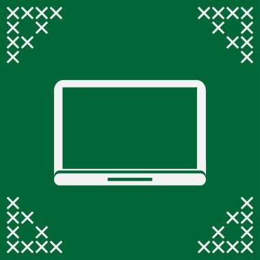 Vektör Laptop simgesi. Web stili