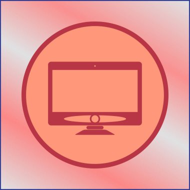 Monitör Pc, web tasarımı için şık vektör çizim
