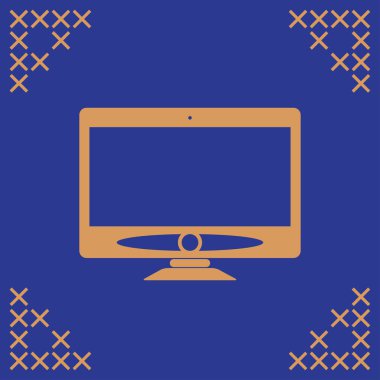 Monitör Pc, web tasarımı için şık vektör çizim