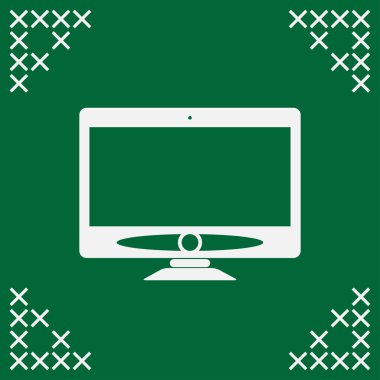 Monitör Pc, web tasarımı için şık vektör çizim