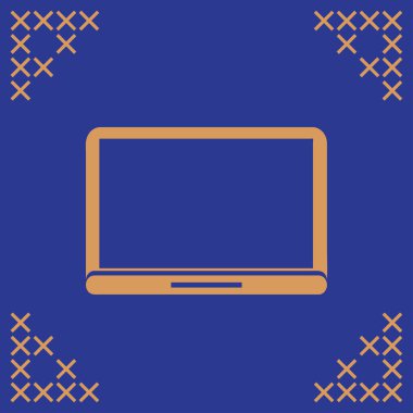 Vektör Laptop simgesi. Web stili