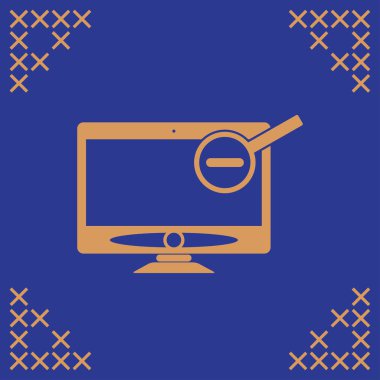 Monitör Pc, web tasarımı için şık vektör çizim