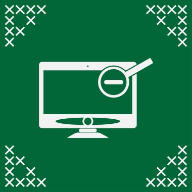 Monitör Pc, web tasarımı için şık vektör çizim