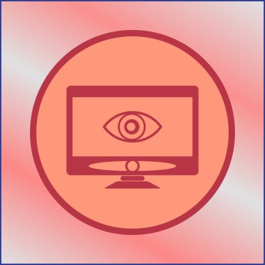 Monitör Pc, web tasarımı için şık vektör çizim