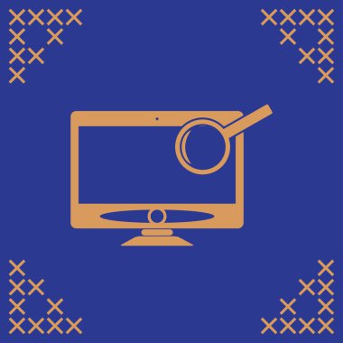Monitör Pc, web tasarımı için şık vektör çizim