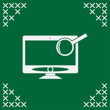 Monitör Pc, web tasarımı için şık vektör çizim