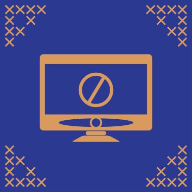 Monitör Pc, web tasarımı için şık vektör çizim