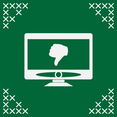 Monitör Pc, web tasarımı için şık vektör çizim