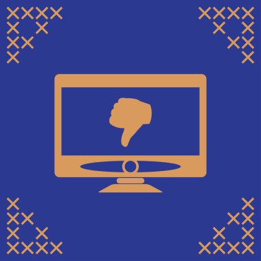 Monitör Pc, web tasarımı için şık vektör çizim