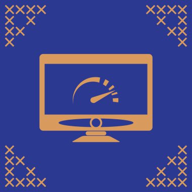 Monitör Pc, web tasarımı için şık vektör çizim