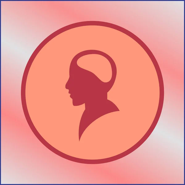 Image de profil silhouette homme - vecteur — Image vectorielle
