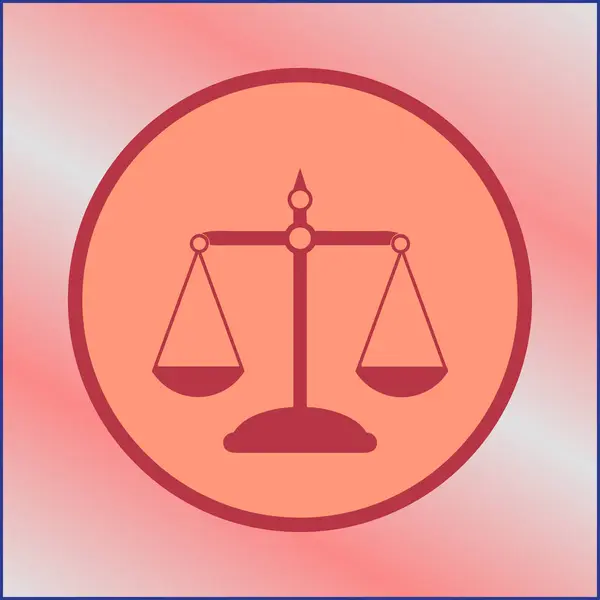 Pictograph of justice scales — Stock Vector