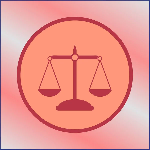 Pictograph of justice scales — Stock Vector