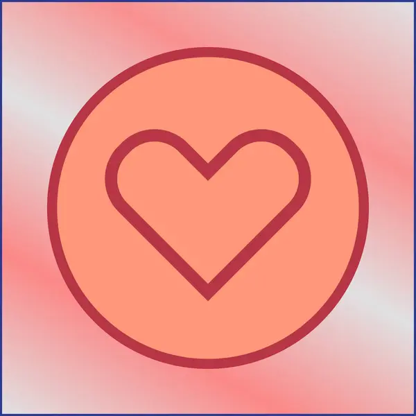 Icono del vector del corazón, símbolo del amor. Signo de San Valentín — Vector de stock