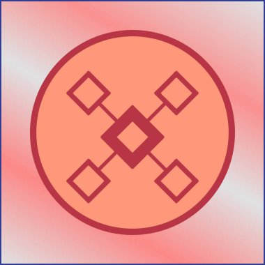 Akış şeması simge vektör.