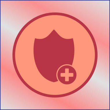 Kalkan web simge vektör.