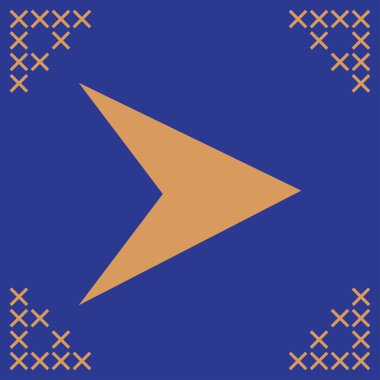 Ok simgesini trendy düz stil. Vektör çizim, Eps10.