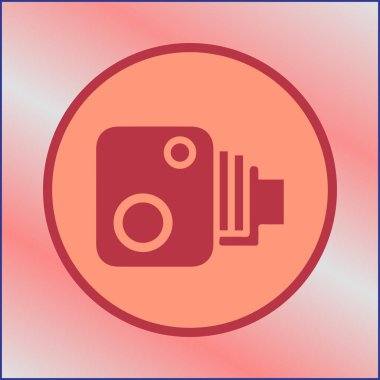 Sinema kamera simgesi. Video kamera Web simgesi